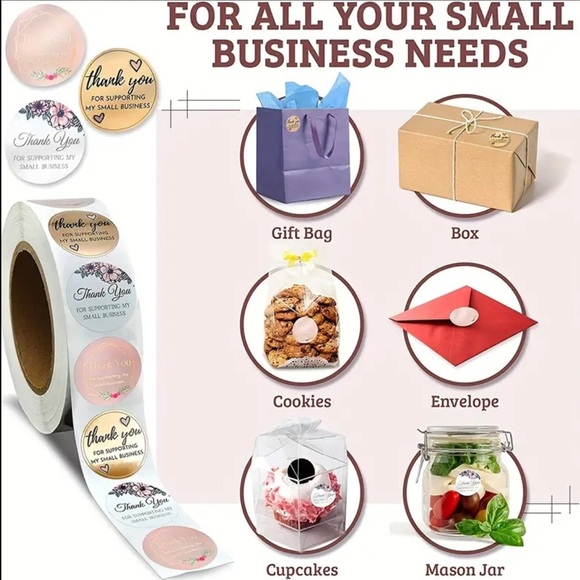 500 pcs "Thank You for Supporting My Small Business" Stickers - Picture 6 of 9